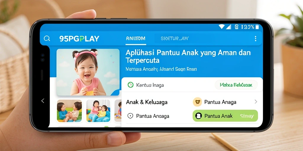 Antarmuka aplikasi 95PGPLAY yang ramah pengguna untuk Pantau Anak.