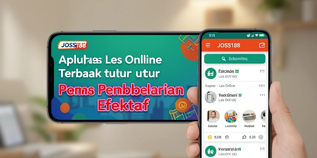 Antarmuka aplikasi Les Online JOSS188 yang ramah pengguna.