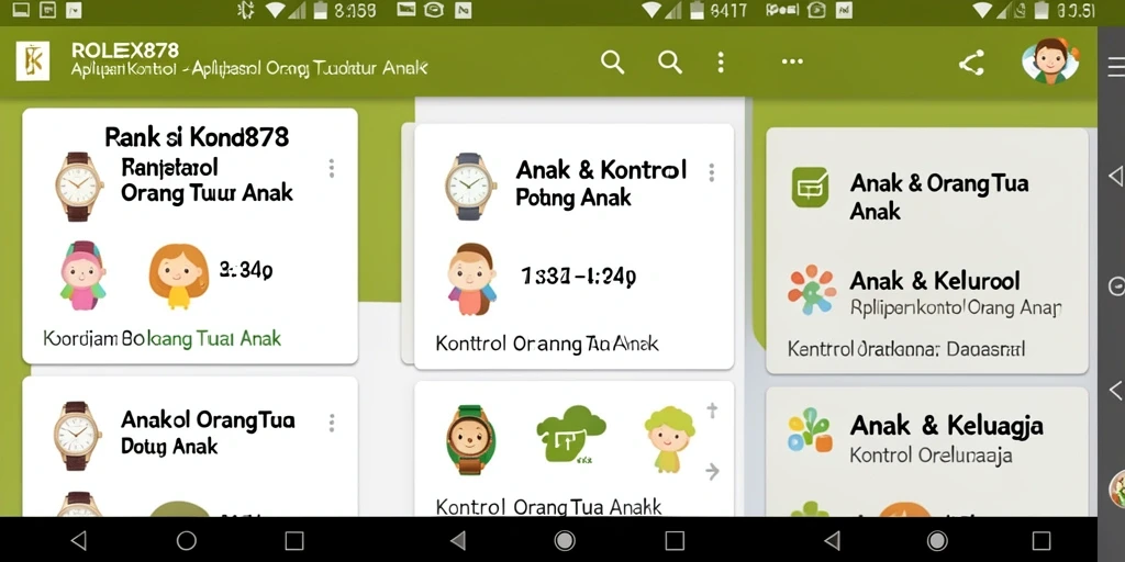 Antarmuka intuitif dan mudah dipahami untuk kontrol orang tua.